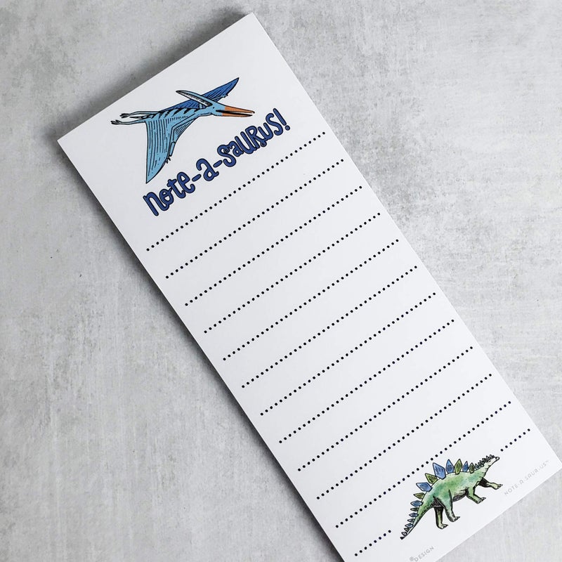 Nancy Nikko Dinosaur (Colorful) Refrigerator Notepads, NOTE-A-SAURUS - Set of 2 Pads - Notes, To Do List, Grocery List - Image 2